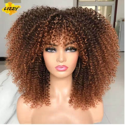 Lace wig Black com Franja