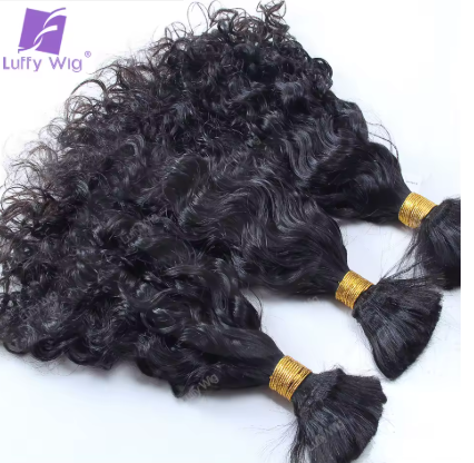 Cabelo humano em massa para trança encaracolado birmanês remy tranças extensões de cabelo onda profunda em massa cabelo humano para boho tranças duplo desenhado