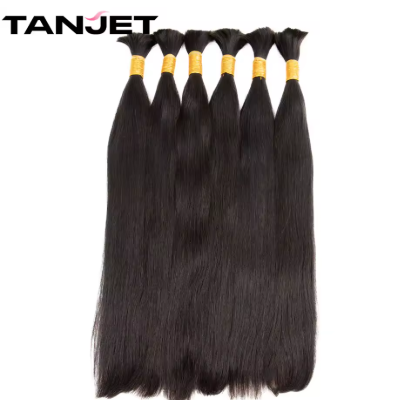 Volume do cabelo humano para trançar, Cabelo virgem brasileiro, Nenhuma trama para tranças, Preto natural