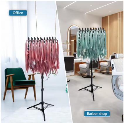 Rack de trança ajustável, 2 lados, rack de trança de cabelo para cabeleireiros, suporte de extensão de cabelo